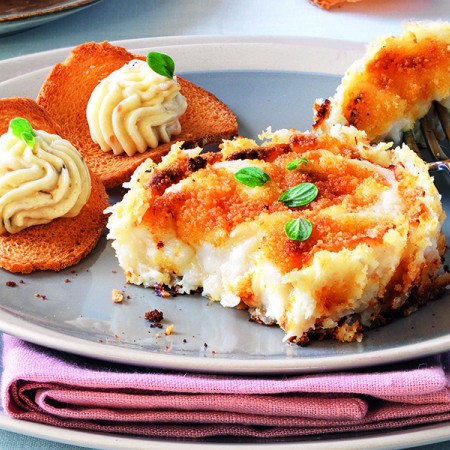 Codfish With Anchovy Butter Toasts