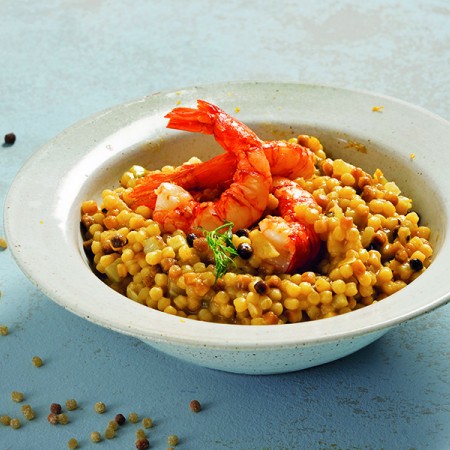 Fregula in Shrimp Broth