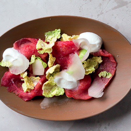 Beef Carpaccio With Greek Yogurt