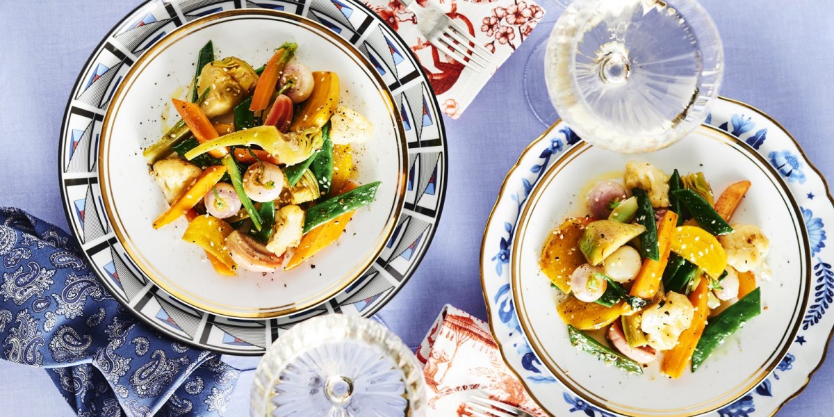 Vegetables Glazed with Honey and Soy Sauce-image