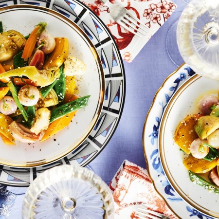 Vegetables Glazed with Honey and Soy Sauce
