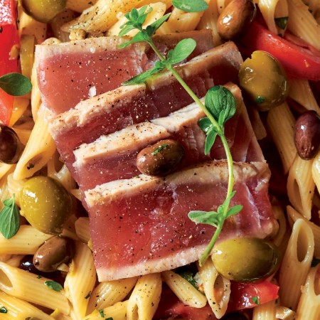 Pasta Salad With Seared Tuna