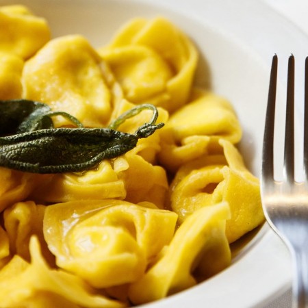 Ricotta Cheese Tortelloni With Butter and Sage