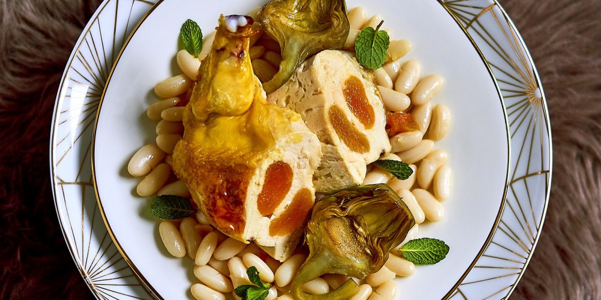 Stuffed Chicken Breasts with Apricots, Artichokes and Cannellini Beans-image