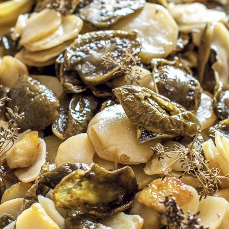 Sautéed Potatoes and Bell Pepper Preserves