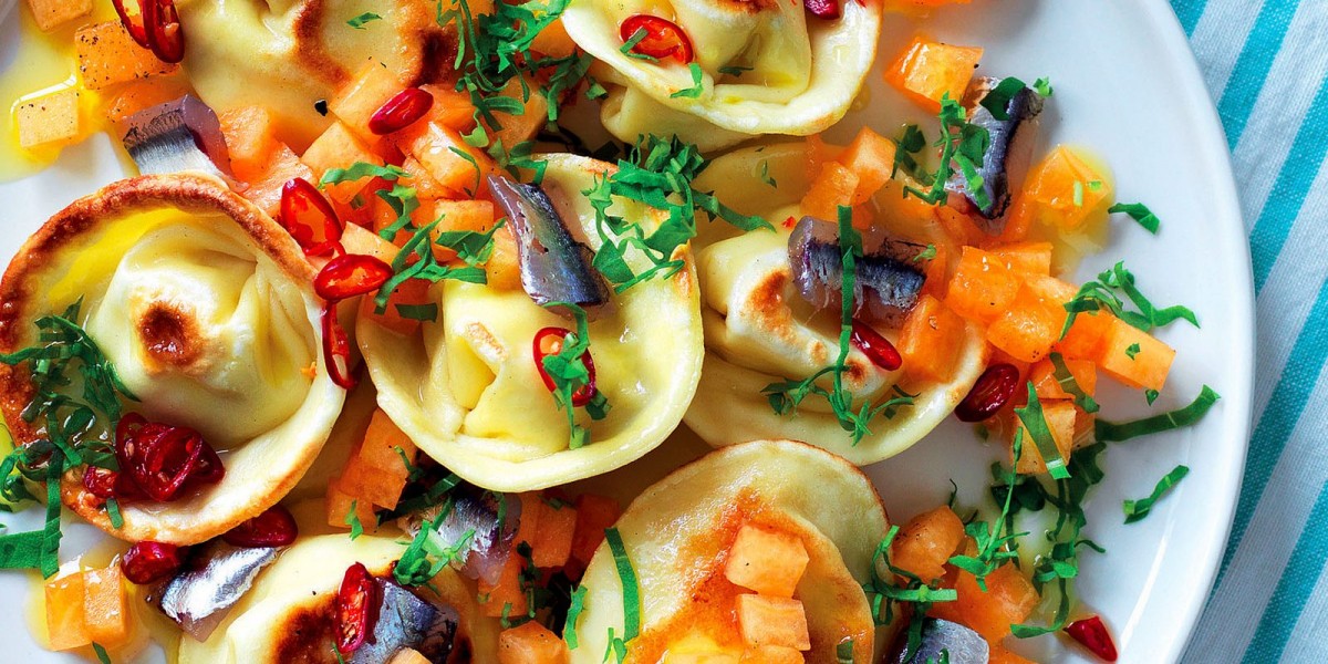 Ravioli with Anchovies and Melon Recipe - La Cucina Italiana