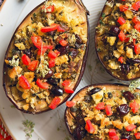 Roasted & Stuffed Eggplant