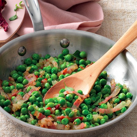Traditional Italian Peas with Guanciale