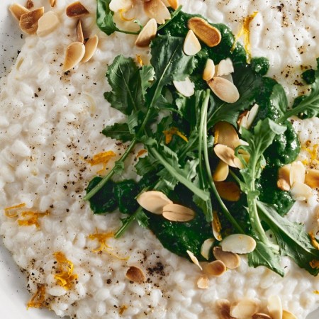 Creamy almond risotto