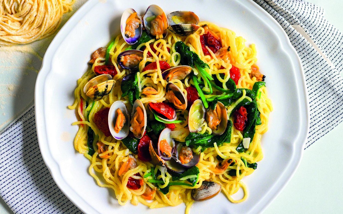 Tagliolini With Lemon, Clams and Spinach Recipe La Cucina Italiana
